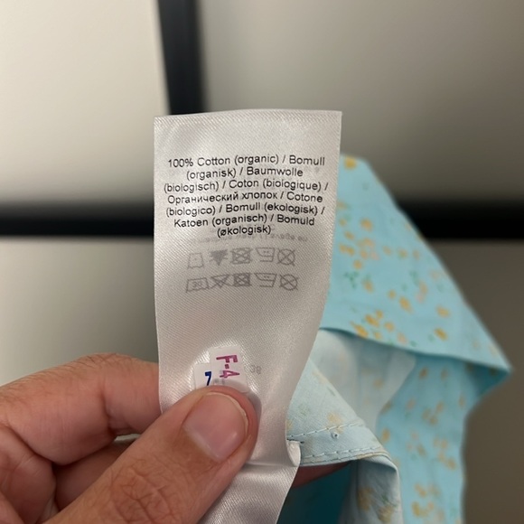 NWT GANNI Shirred Floral-print Organic Cotton-poplin Mini Dress Size 38 (US 6) - Picture 7 of 9